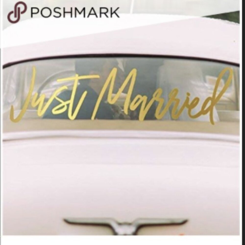 'Just Married'  Window Cling, by Twos Company, NWT